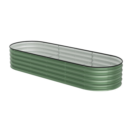 Oval-Shaped Galvanized Steel Raised Garden Bed
