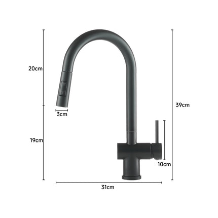 Modern Swivel Kitchen Faucet with Pull-down Sprayer
