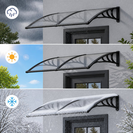 Outdoor Door Canopy Window Awning with Drainage Channel