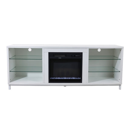 Freestanding TV Stand Entertainment Center with 18" Fireplace