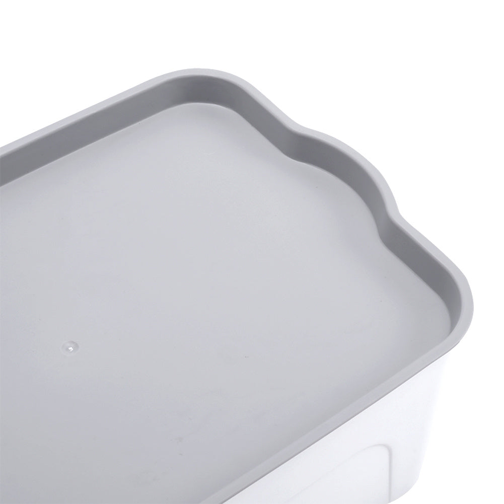 Set of 4 Plastic Storage Boxes with Lids in White