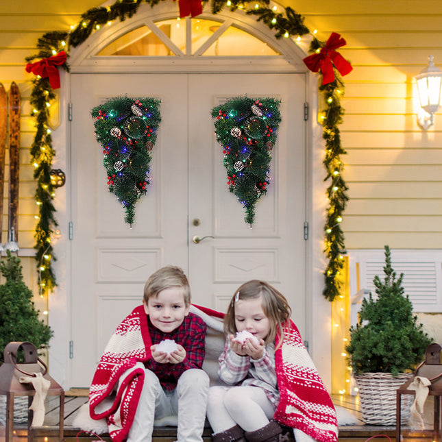 Christmas Teardrop Swag with Lights