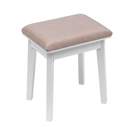 White 80cm Modern Makeup Dressing Desk Set with Lighted Mirror and Stool