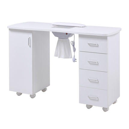 Manicure Table with Dust Collector and Wrist Cushion