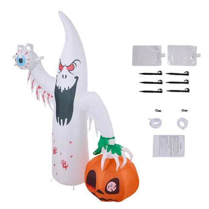 8FT Blow-Up Halloween Inflatable Decoration with Built-in LED Lights