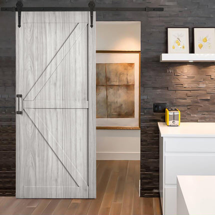 Farmhouse Style Wooden Barn Door with 183cm Sliding Kit
