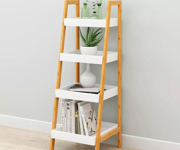 4 Tier Ladder Shelf H75cm Shelving Unit