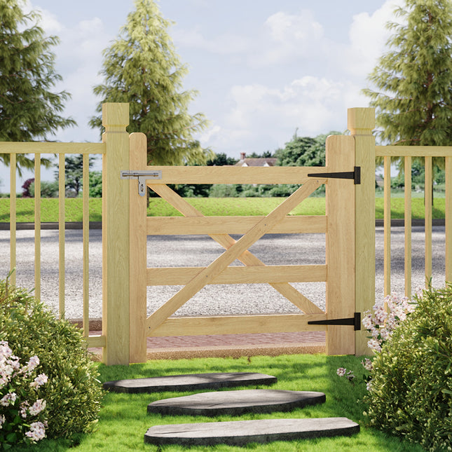 Wooden Garden Gate with Door Latch 90cm x 90cm