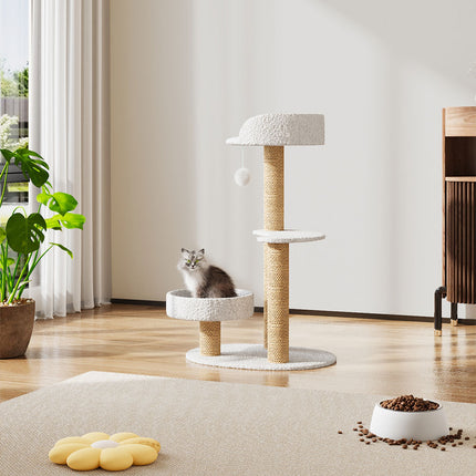 Padded Cat Tower with Sisal Scratching Post