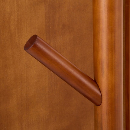 360° Rotating Full-Length Mirror with Coat Rack
