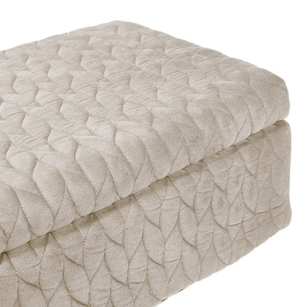 Rectangle Upholstered Storage Ottoman Vanity Stool