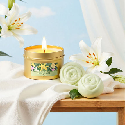 Lily-Scented Spa Bath Gift Set