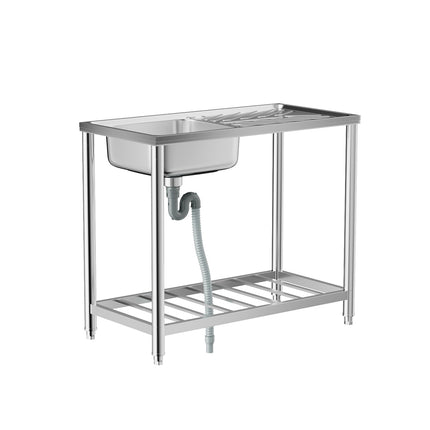 201 Stainless Steel Commercial Sink with Drainboard