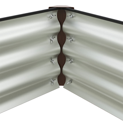 180cm x 60cm Rectangular Galvanized Steel Raised Garden Bed