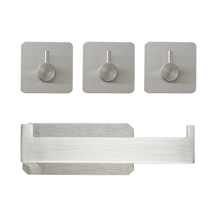 4pcs Self Adhesive Stainless Steel Bathroom Hardware Set