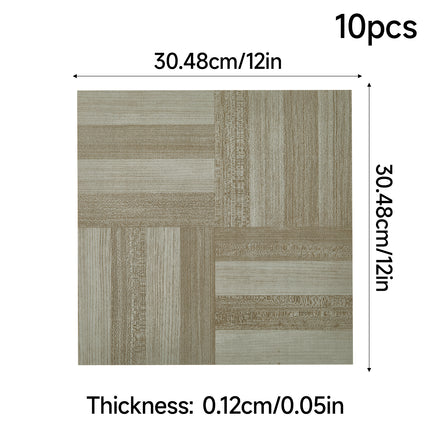 10Pcs Self-adhesive PVC Parquet Flooring Tiles Set
