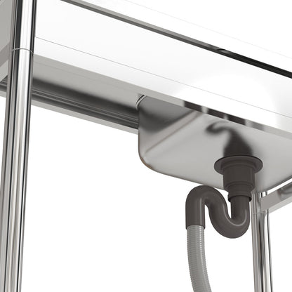 Stainless Steel Commercial Sink with Bowl Side Platform