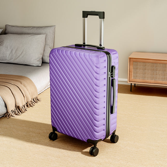 28" Lightweight Hardside Travel Suitcase with Spinner Wheels Purple