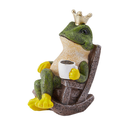 Frog Prince Figurine Resin Tabletop Ornament