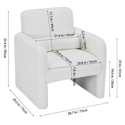 Modern Accent Chair with Lumbar Pillow