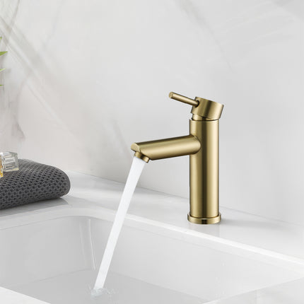 Stainless Steel Sink Tap Bathroom Kitchen Faucet with Single Lever