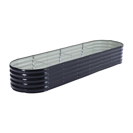 Oval-Shaped Galvanized Steel Raised Garden Bed