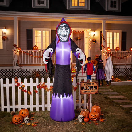 11 FT Halloween Inflatable Grim Reaper Decoration with LED Lights