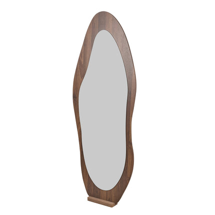 160cm Wooden Frame Full Length Mirror with Mirror Base