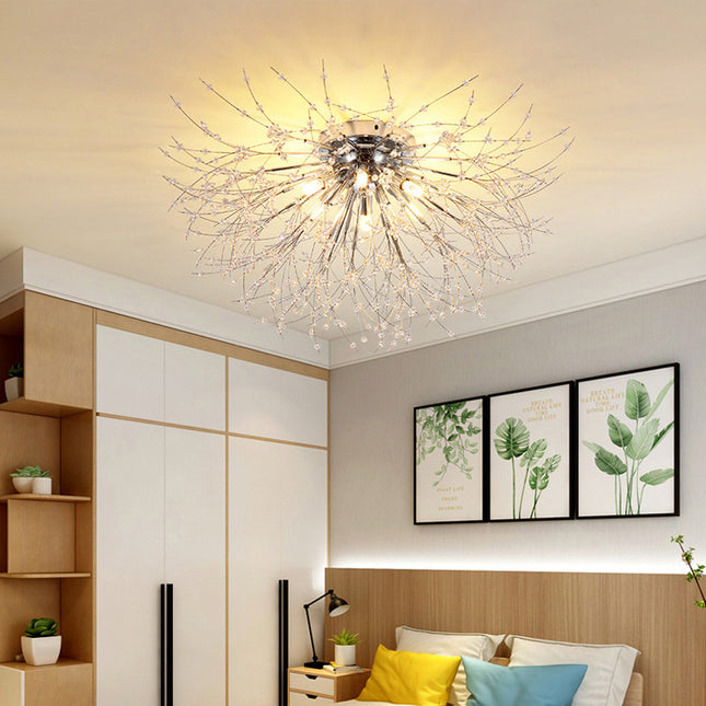 Chrome Beaded Fireworks Recessed Ceiling Light