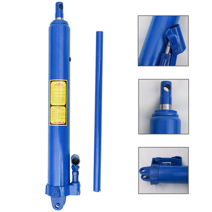 Hydraulic Engine Lift Hoist Hand Pump Jack with Long Ram and Handle 8 Ton Blue