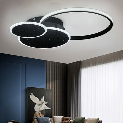 LED 3 Round Ceiling Light in White Light 56x42x10
