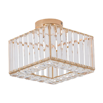Semi Flush Mount Ceiling Light with Crystal Shade