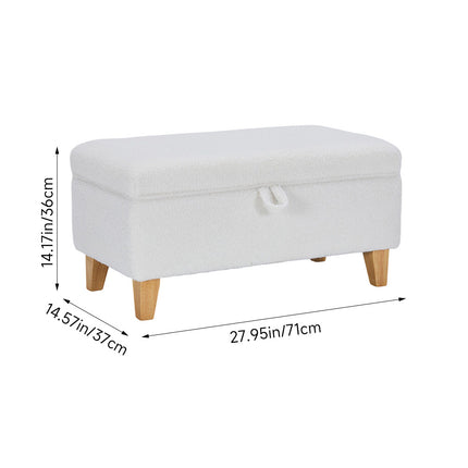 Teddy Fleece Upholstered Storage Ottoman