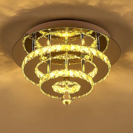 30W LED Ceiling Light Crystal Chandelier Pendant Lamp, Dimmable with Remote