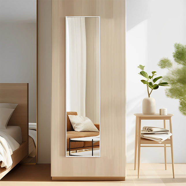 Modern Metal Frame Full Length Wall-Mounted Mirror