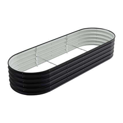 Oval-Shaped Galvanized Steel Raised Garden Bed