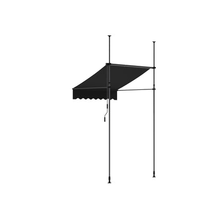 Outdoor Manual Retractable Patio Awning with Hand Crank 150-300cm W