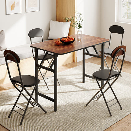 Walnut Folding Table with Double Spring Mechanism