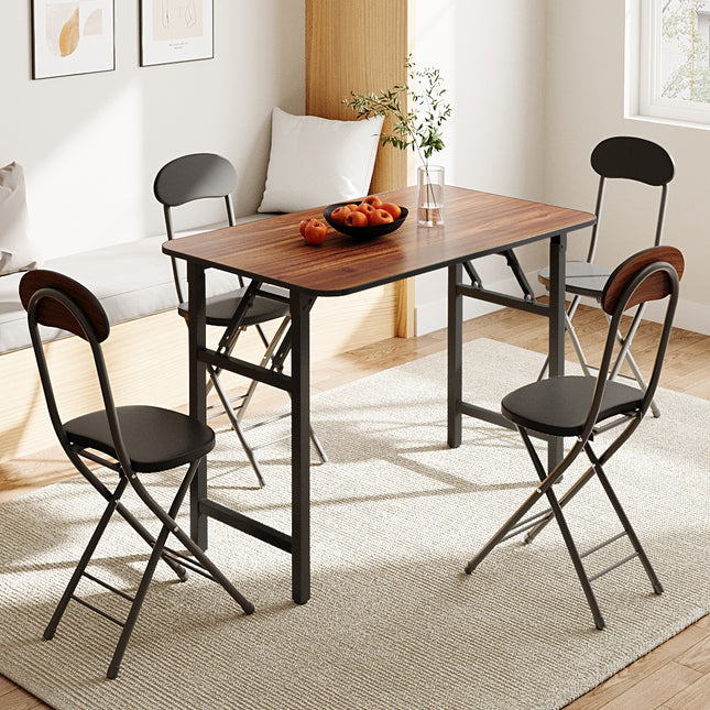 Walnut Folding Table with Double Spring Mechanism