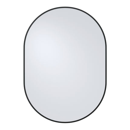 Black Frame Oval Wall Mirror