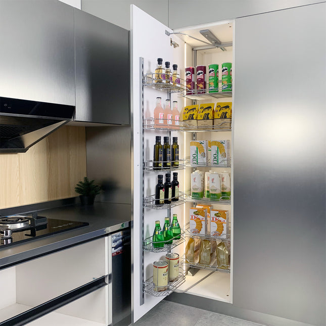 Metal Pull Out Pantry Basket Kitchen Cabinet Cupboard