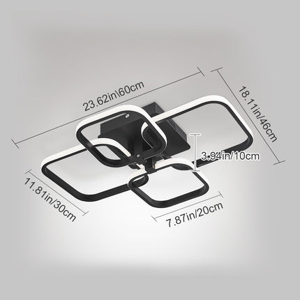 Contemporary LED Energy-efficient Semi Flush Ceiling Light