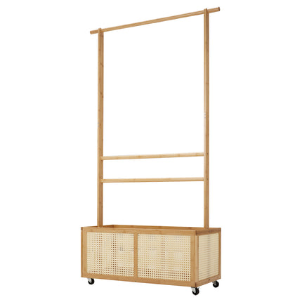 Freestanding Clothes Rack with Wheels