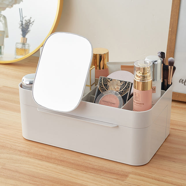 Off White Makeup Cosmetic Organizer