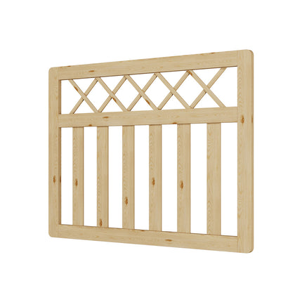 4x3ft Outdoor Cross Top Wooden Garden Gate Pedestrian Fence Yard Door