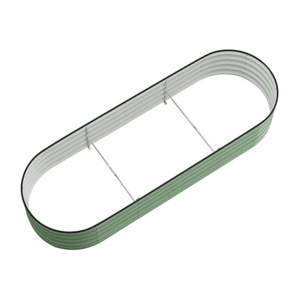 Oval-Shaped Galvanized Steel Raised Garden Bed