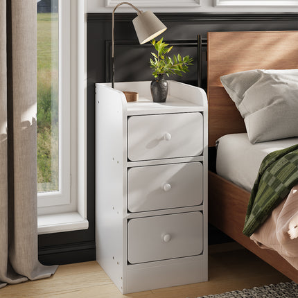 Modern 3-Drawer Bedside Table Nightstand