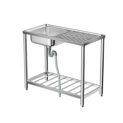 201 Stainless Steel Commercial Sink with Drainboard