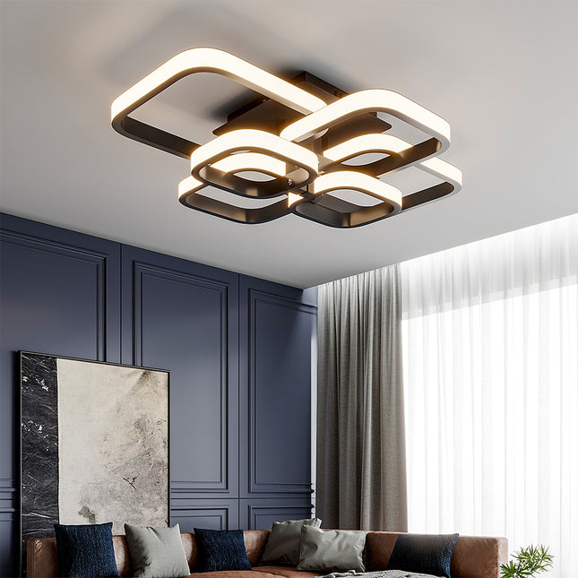 Contemporary LED Energy-efficient Light-adjusted Semi Flush Ceiling Light