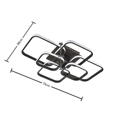 Contemporary LED Energy-efficient Light-adjusted Semi Flush Ceiling Light